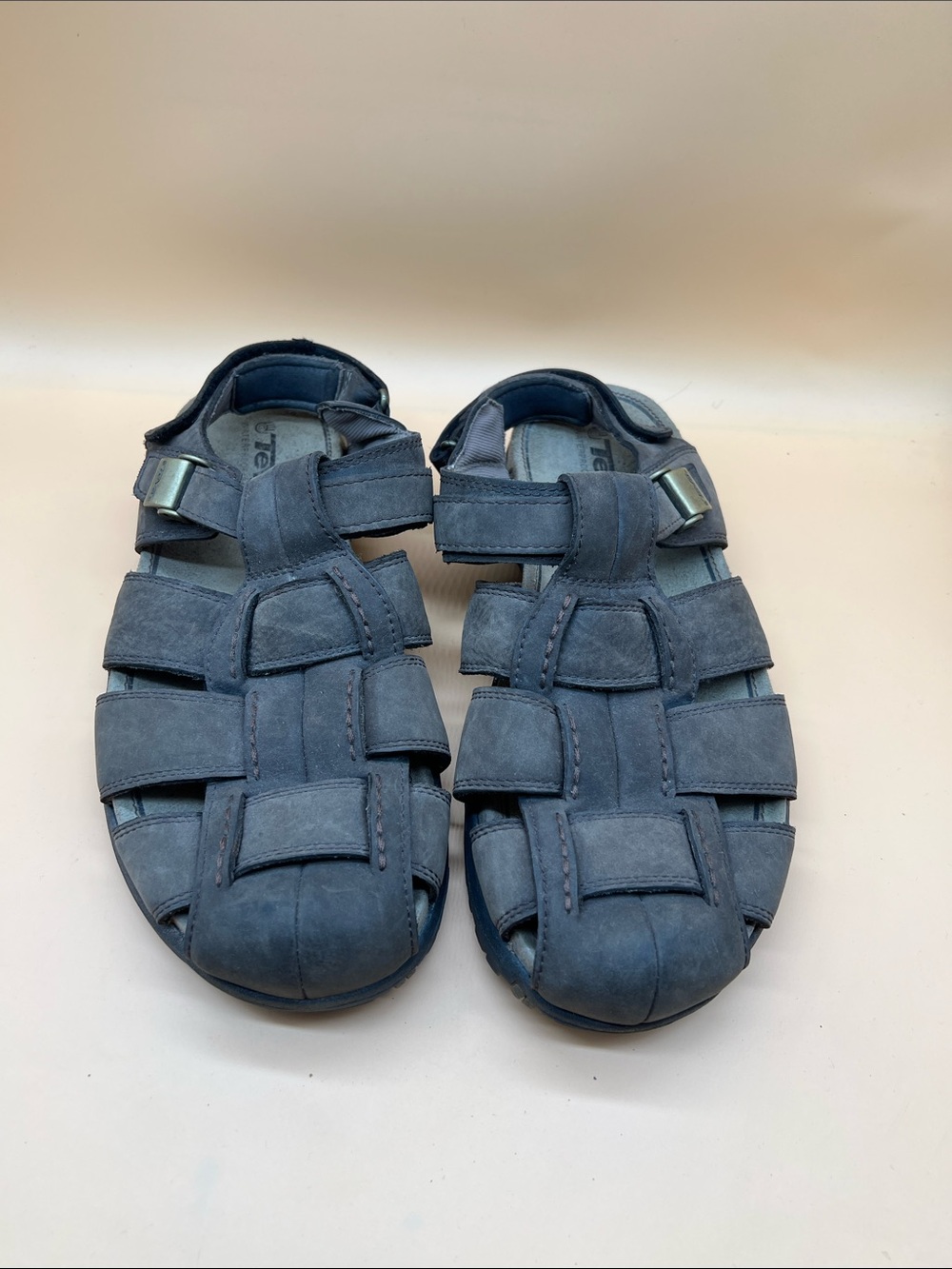 Teva Sandals Men's 14 Hamner Brown Leather Fisherman Shoes